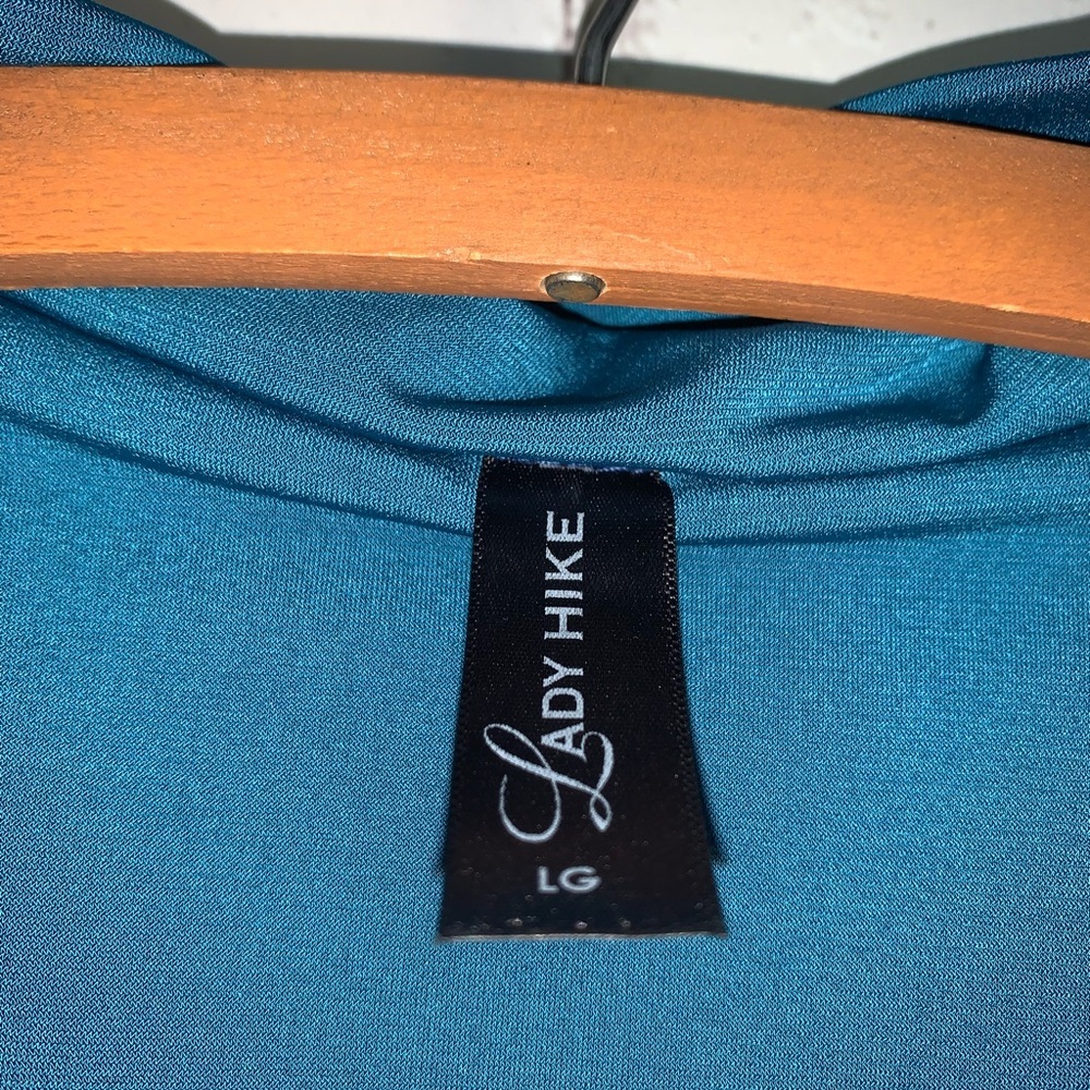 Lady Hike Teal Stretch Happy Dress Size L - Picture 3 of 7
